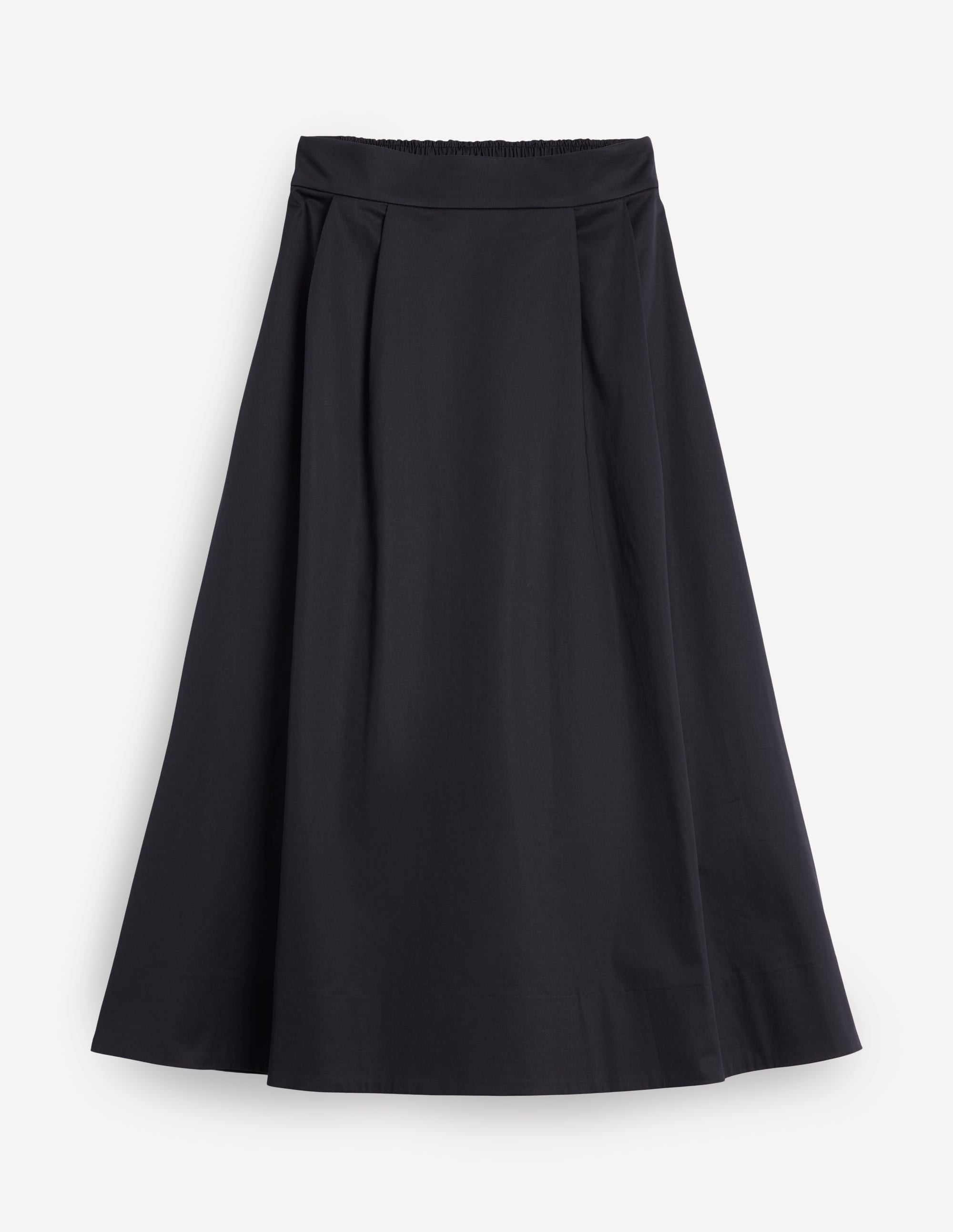 Isabella Cotton Sateen Skirt-Black - Image 3