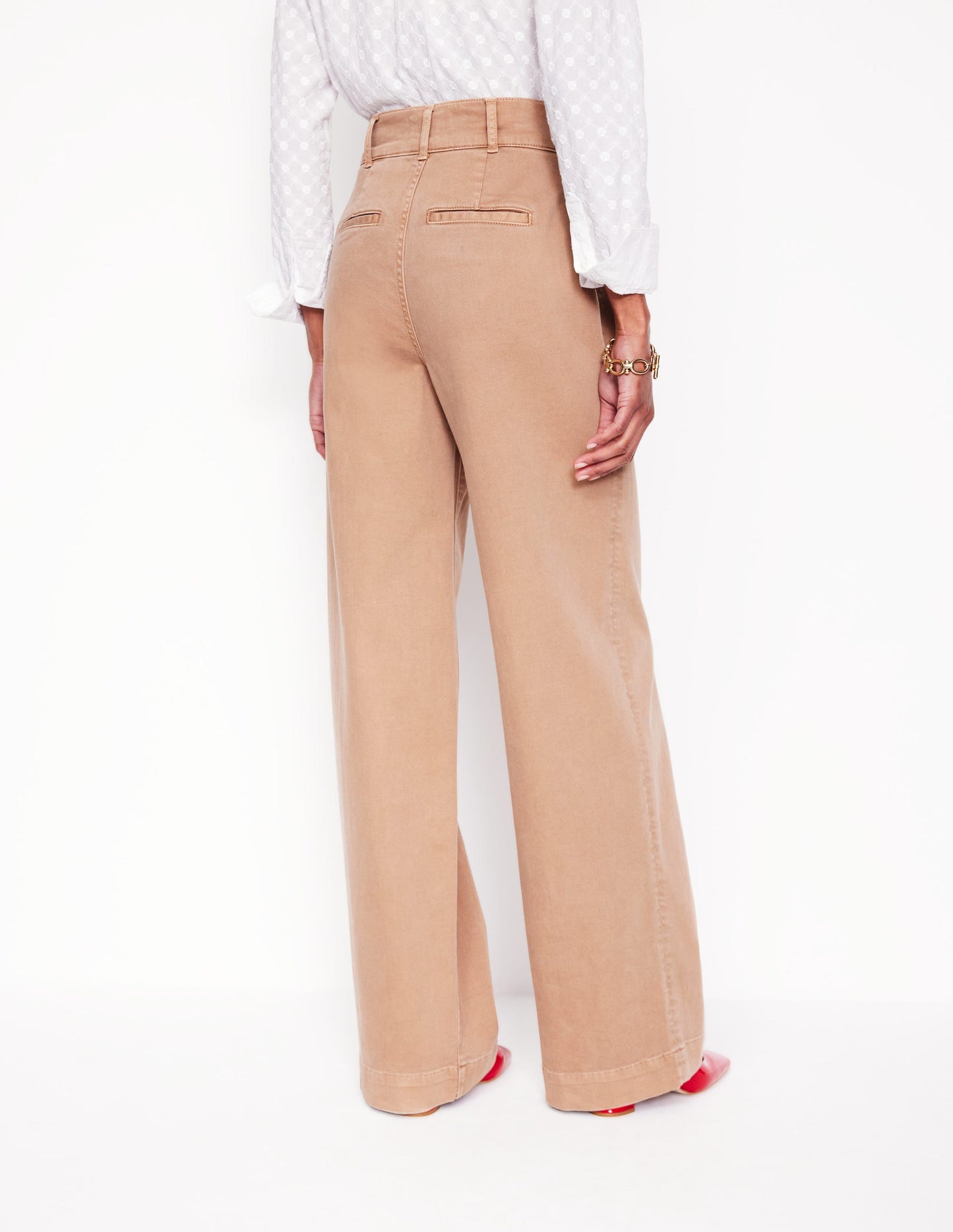 Wide Leg Cargo Pants-Cappuccino