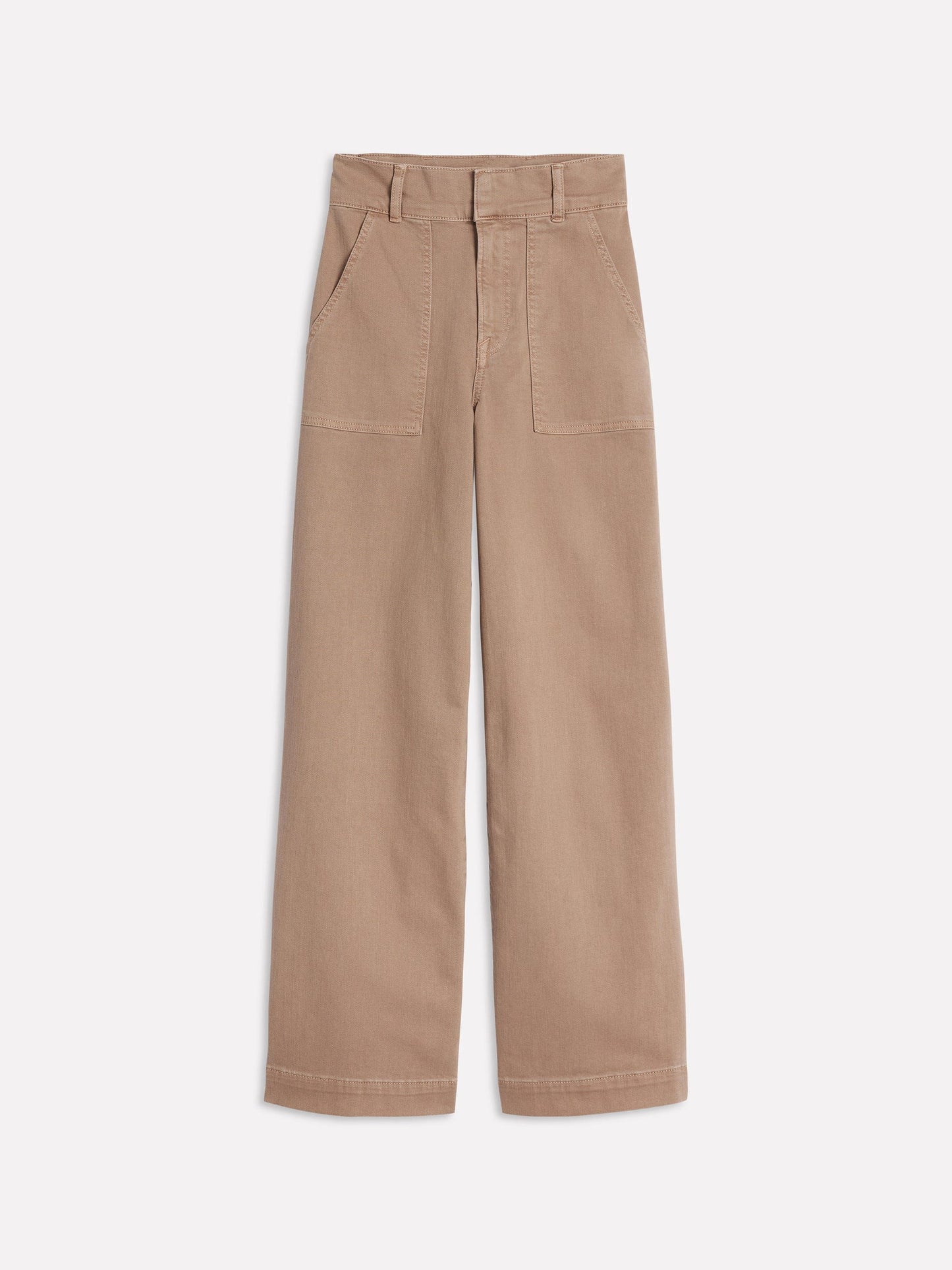 Wide Leg Cargo Pants-Cappuccino