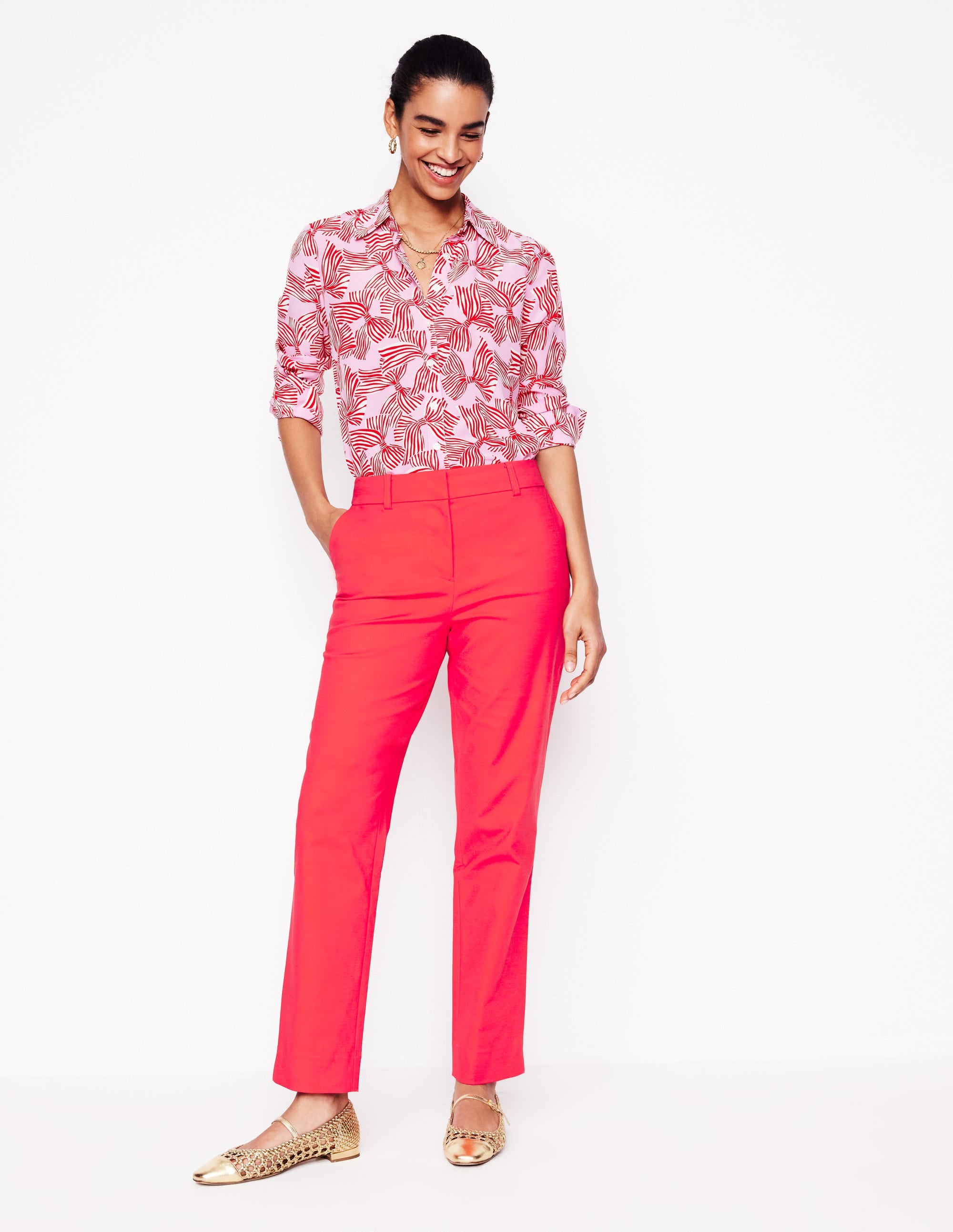 Richmond 7/8 Pants-Strawberry Tart Red - Image 1