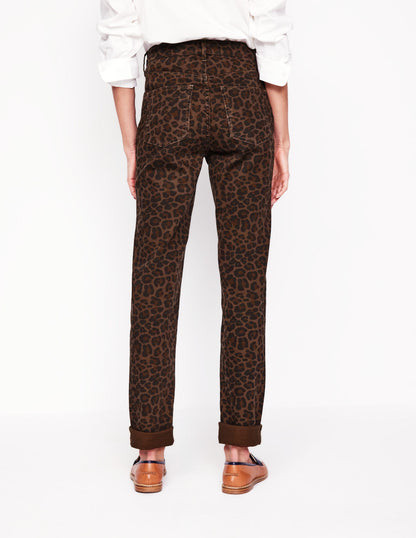 Girlfriend Jeans-Leopard