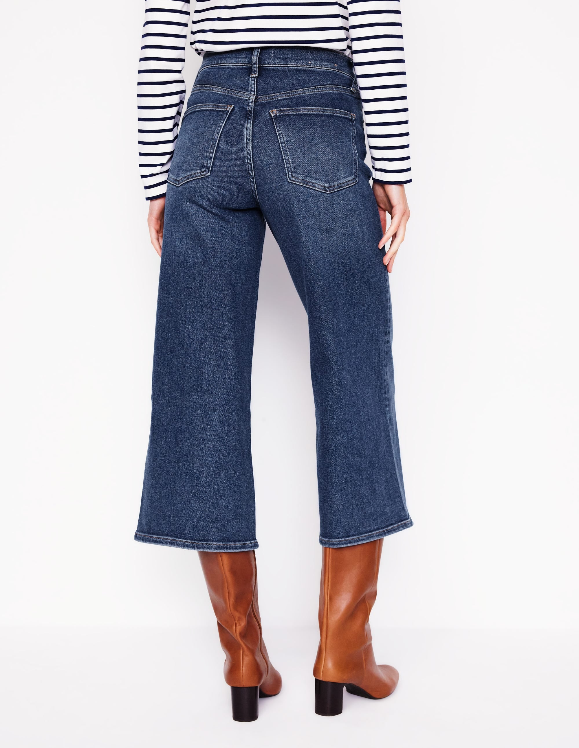 High Rise Wide Crop Jeans-Mid Vintage - Image 4