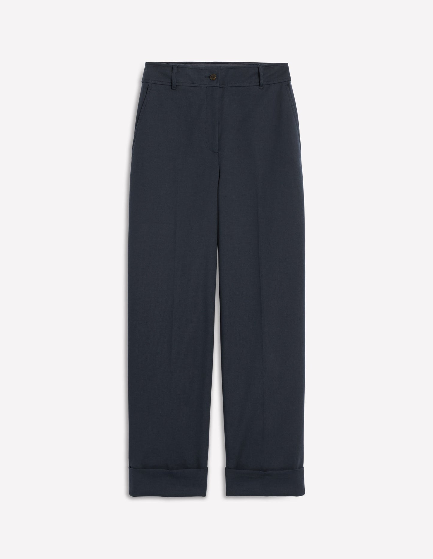 Turn Up Pants-Navy