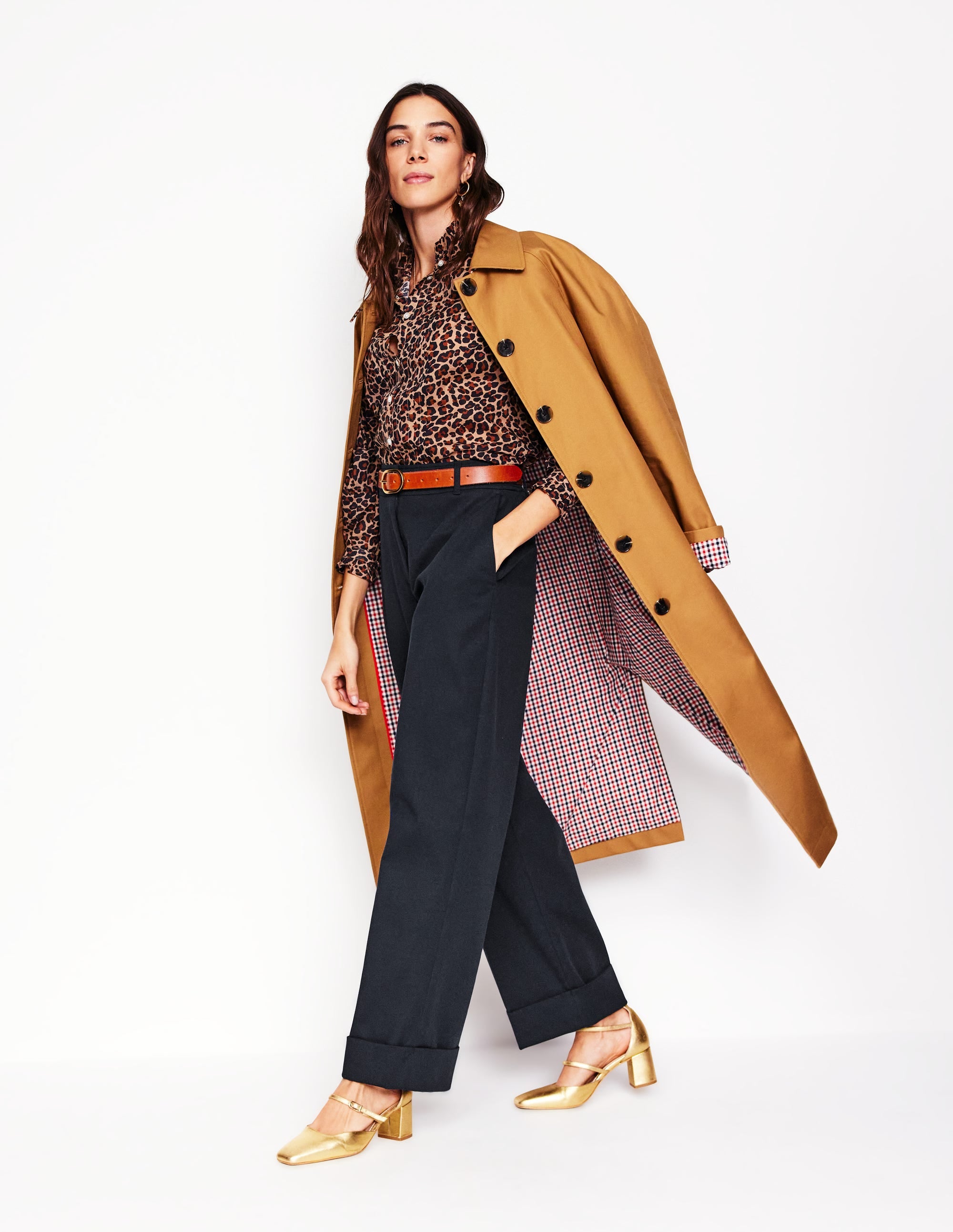 Turn Up Pants-Navy - Image 1