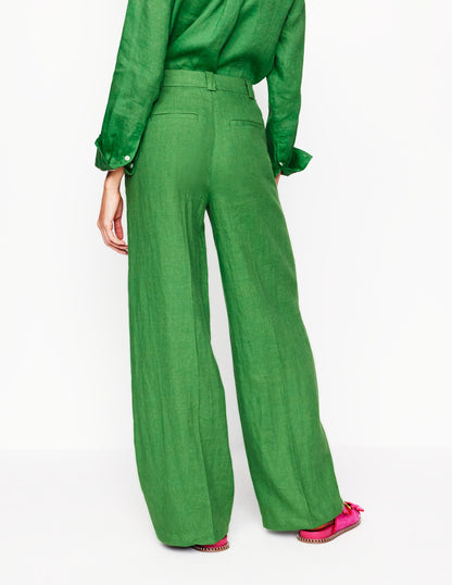 Westbourne Linen Pants-Paradise Green