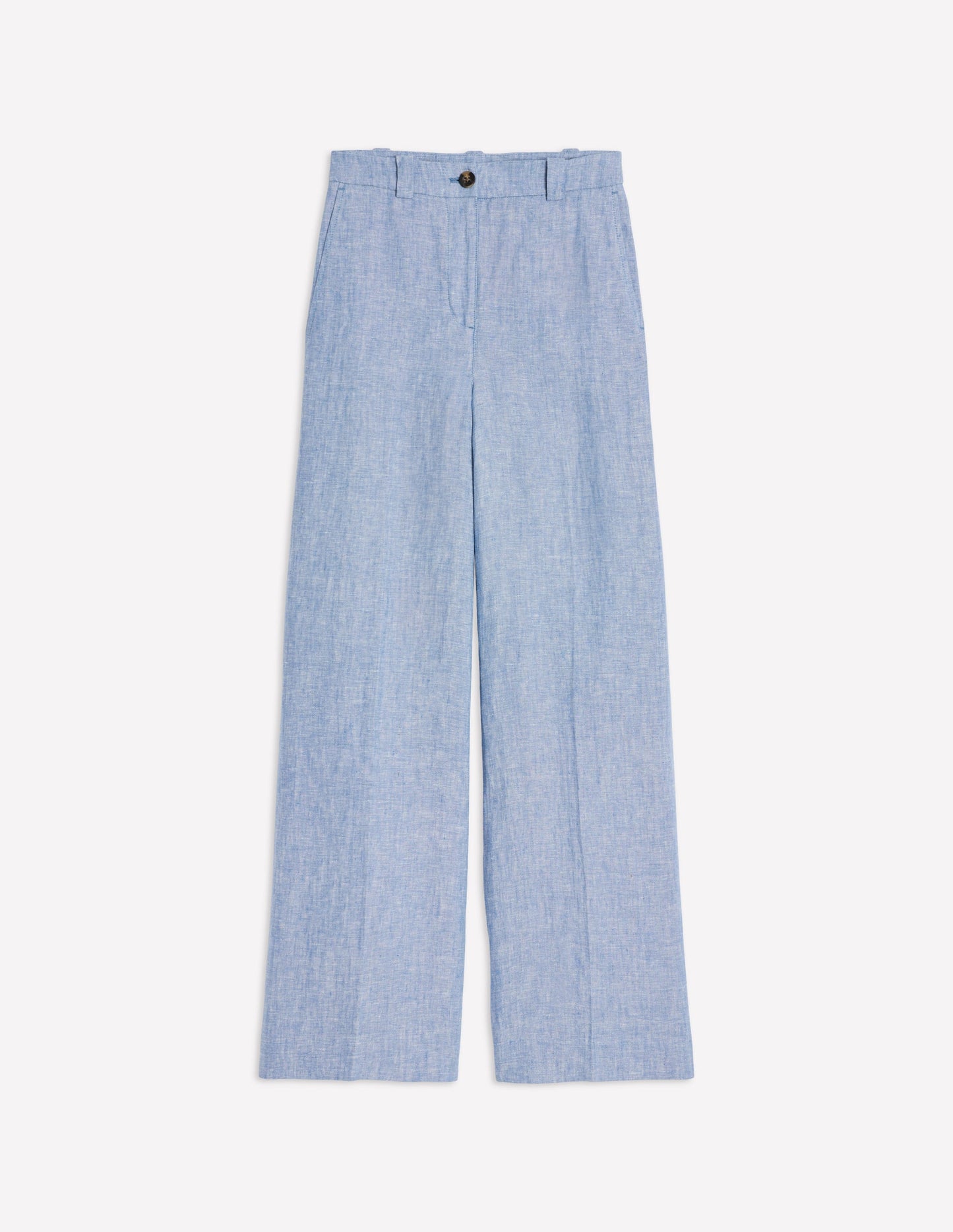 Westbourne Linen Pants-Grey Blue Chambray