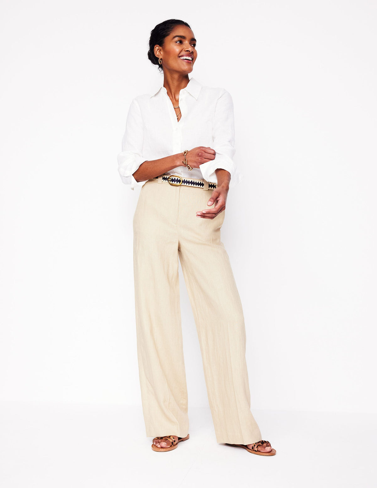 Westbourne Linen Pants-Oatmeal - Image 3