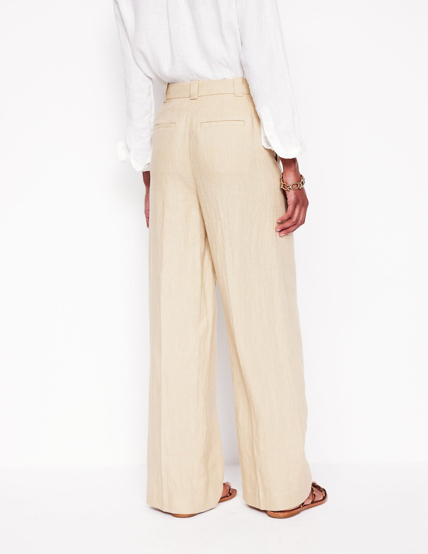 Westbourne Linen Pants-Oatmeal