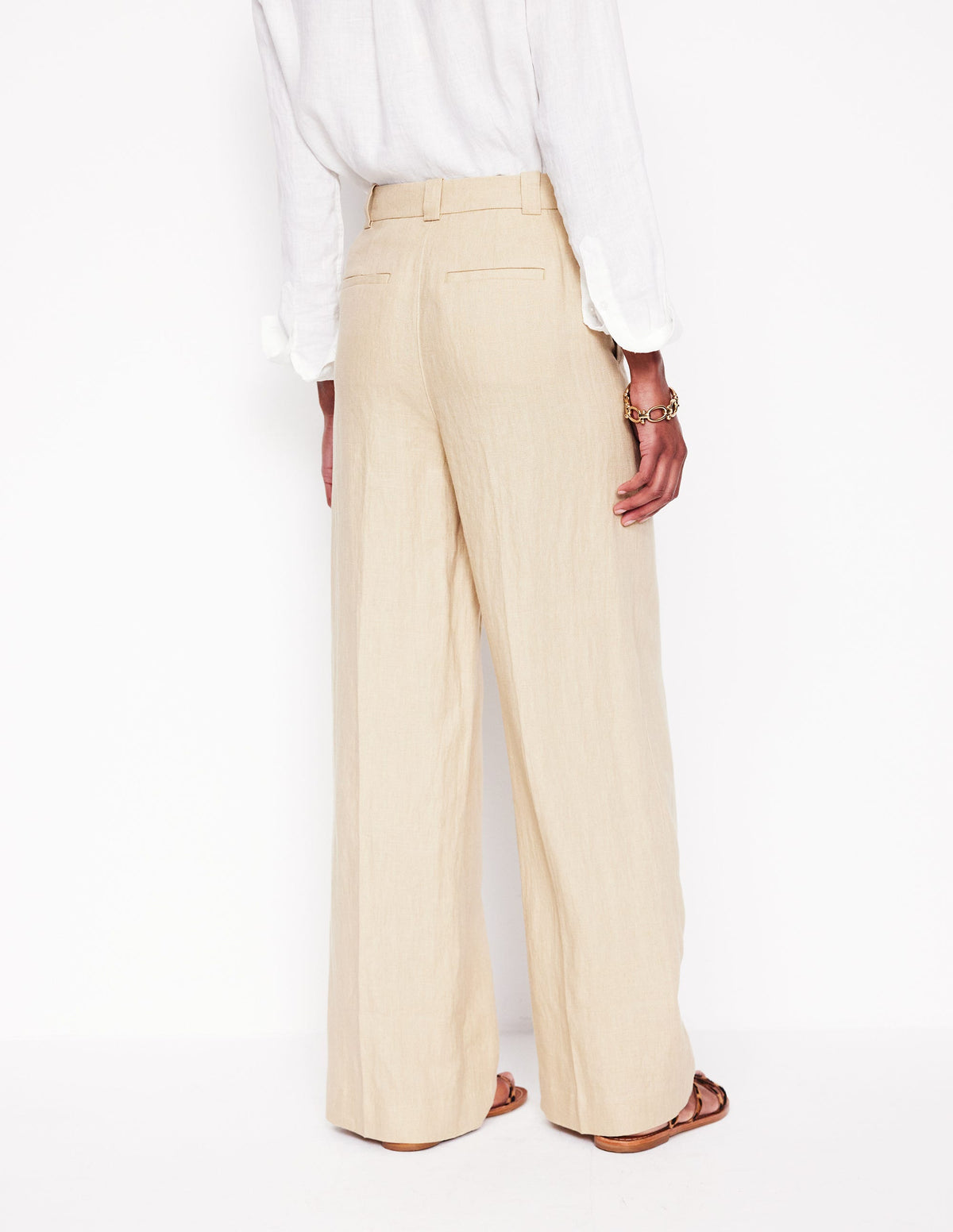 Westbourne Linen Pants-Oatmeal - Image 2