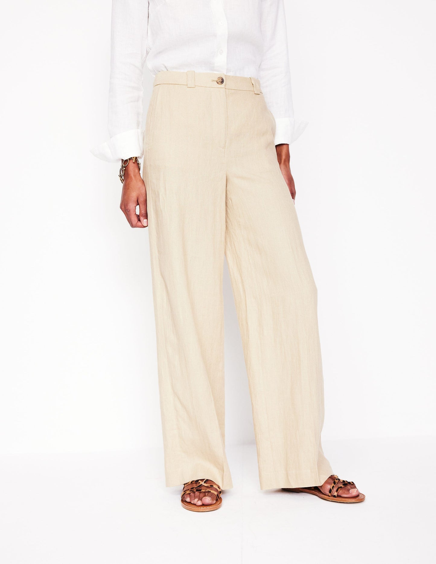 Westbourne Linen Pants-Oatmeal