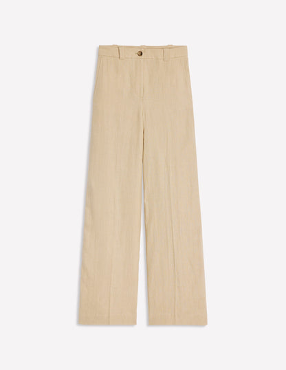 Westbourne Linen Pants-Oatmeal