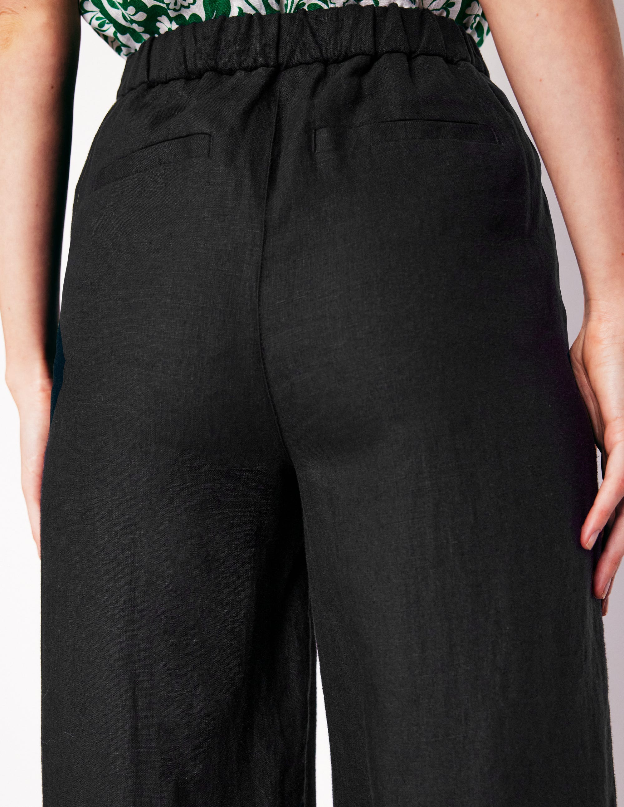 Dulwich Linen Pants-Black - Image 3