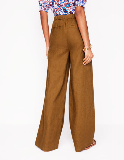 Dulwich Linen Pants-Gingerbread