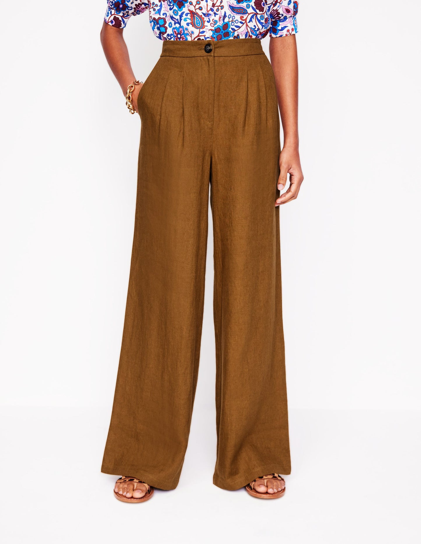 Dulwich Linen Pants-Gingerbread