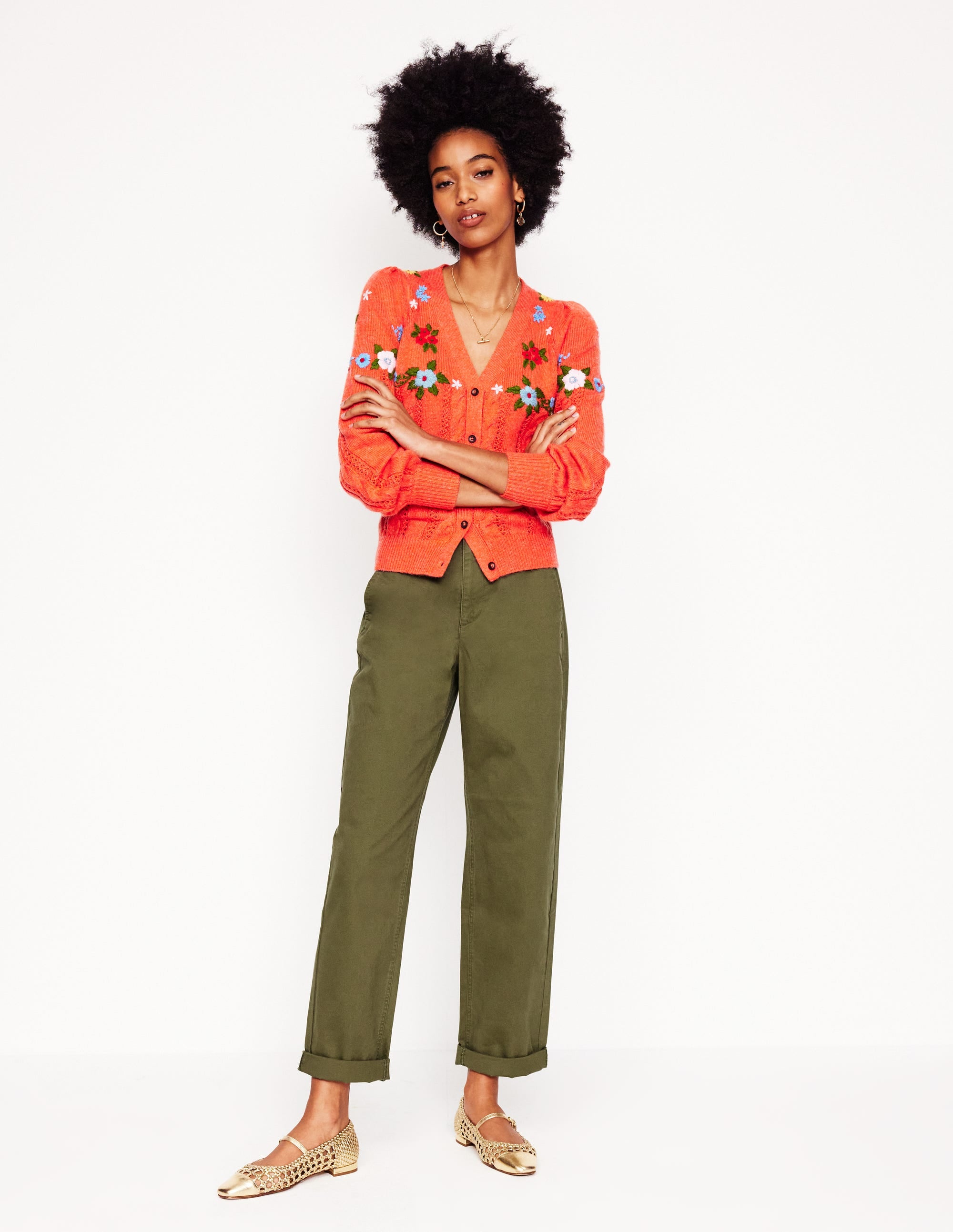 Barnsbury Chino Pants-Woodland Green - Image 1