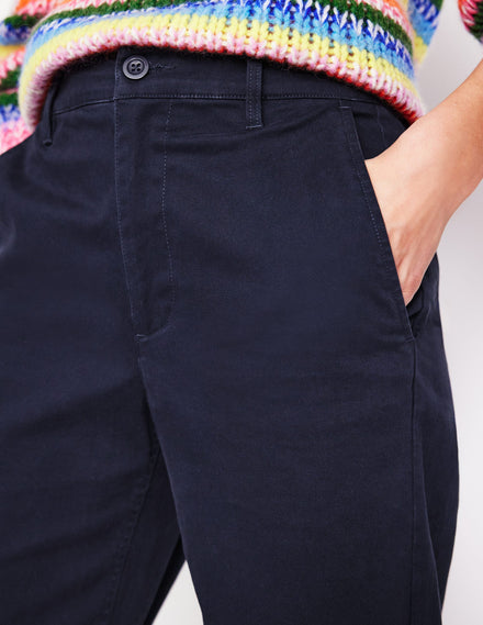 Barnsbury Tape Chino Pants-Navy