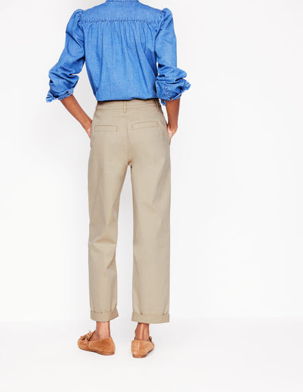 Barnsbury Tape Chino Pants-Oatmeal