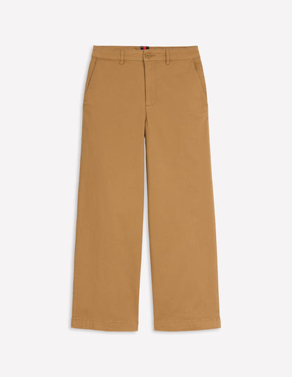 Barnsbury Crop Chino Pants-Hazelnut Brown