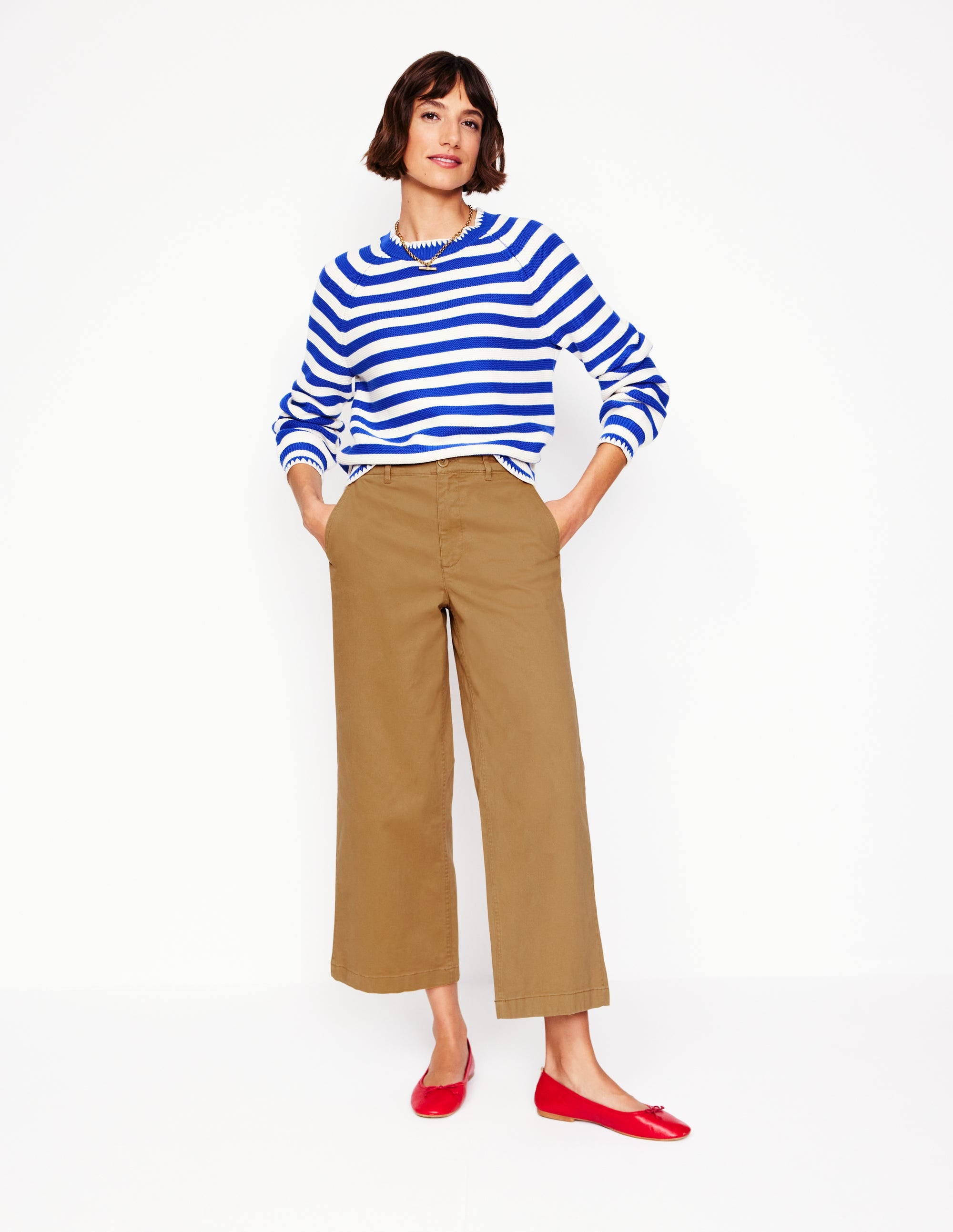 Barnsbury Crop Chino Pants-Hazelnut Brown - Image 1