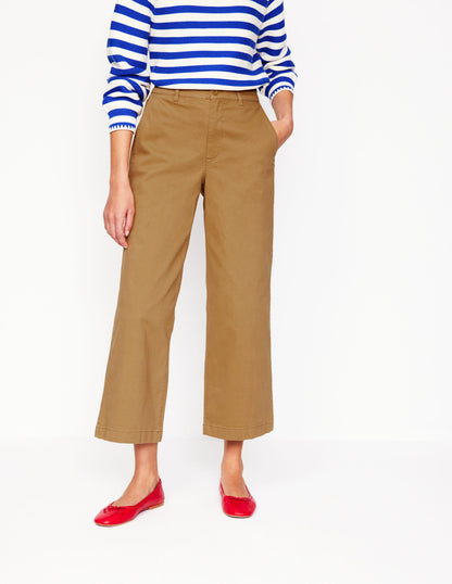 Barnsbury Crop Chino Pants-Hazelnut Brown