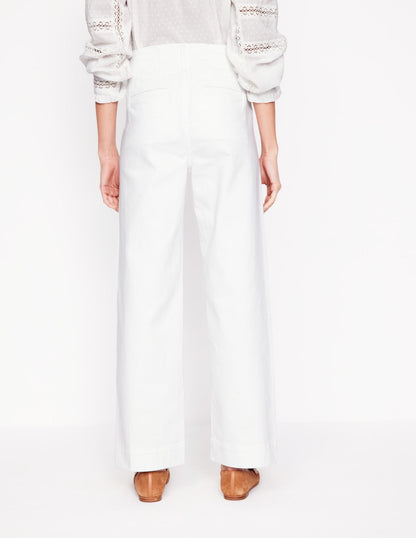 Primrose Patch Pocket Trousers-White