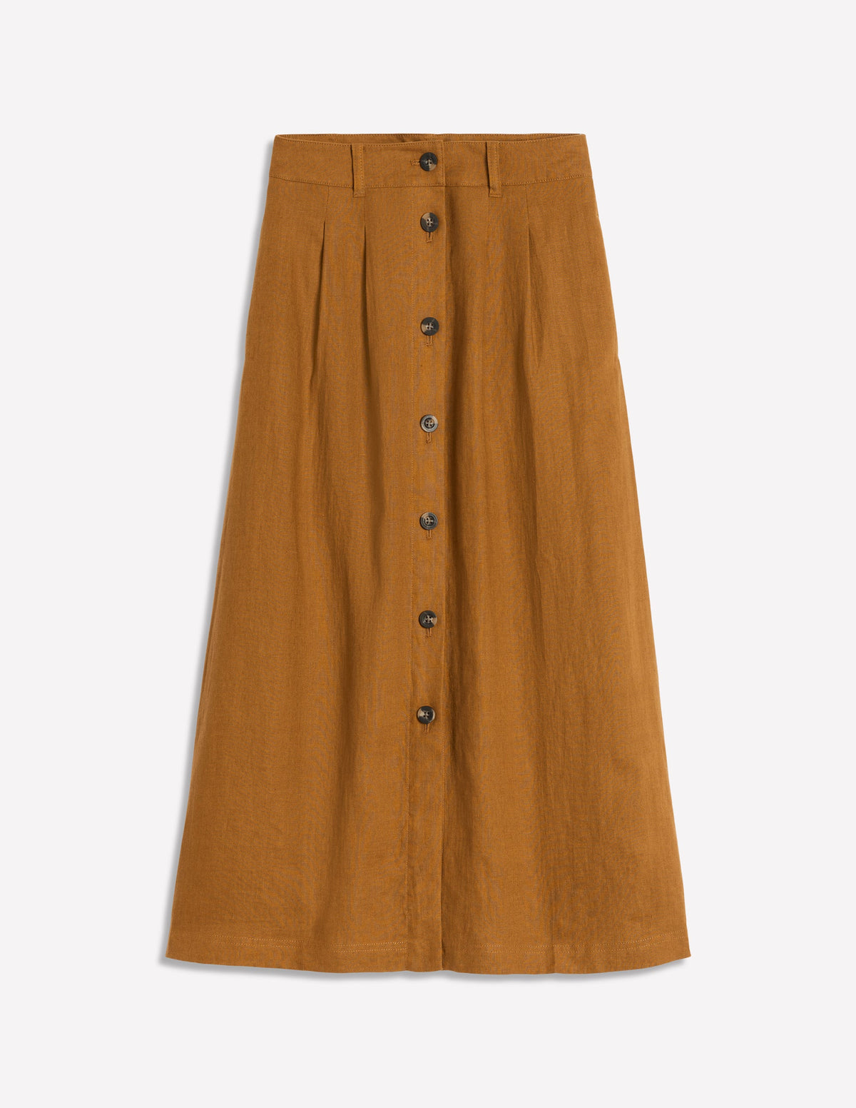 Thomasina Linen Midi Skirt-Gingerbread - Image 5