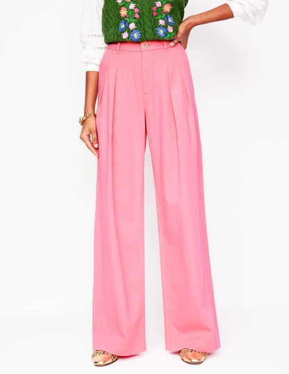 Brompton Wide Leg Pants-Pink Rose