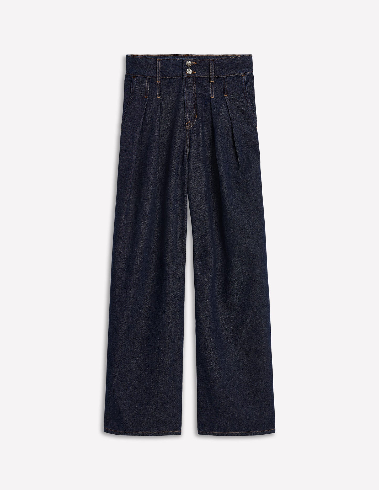 Mid Rise Fluid Denim Pants-Indigo Rinse