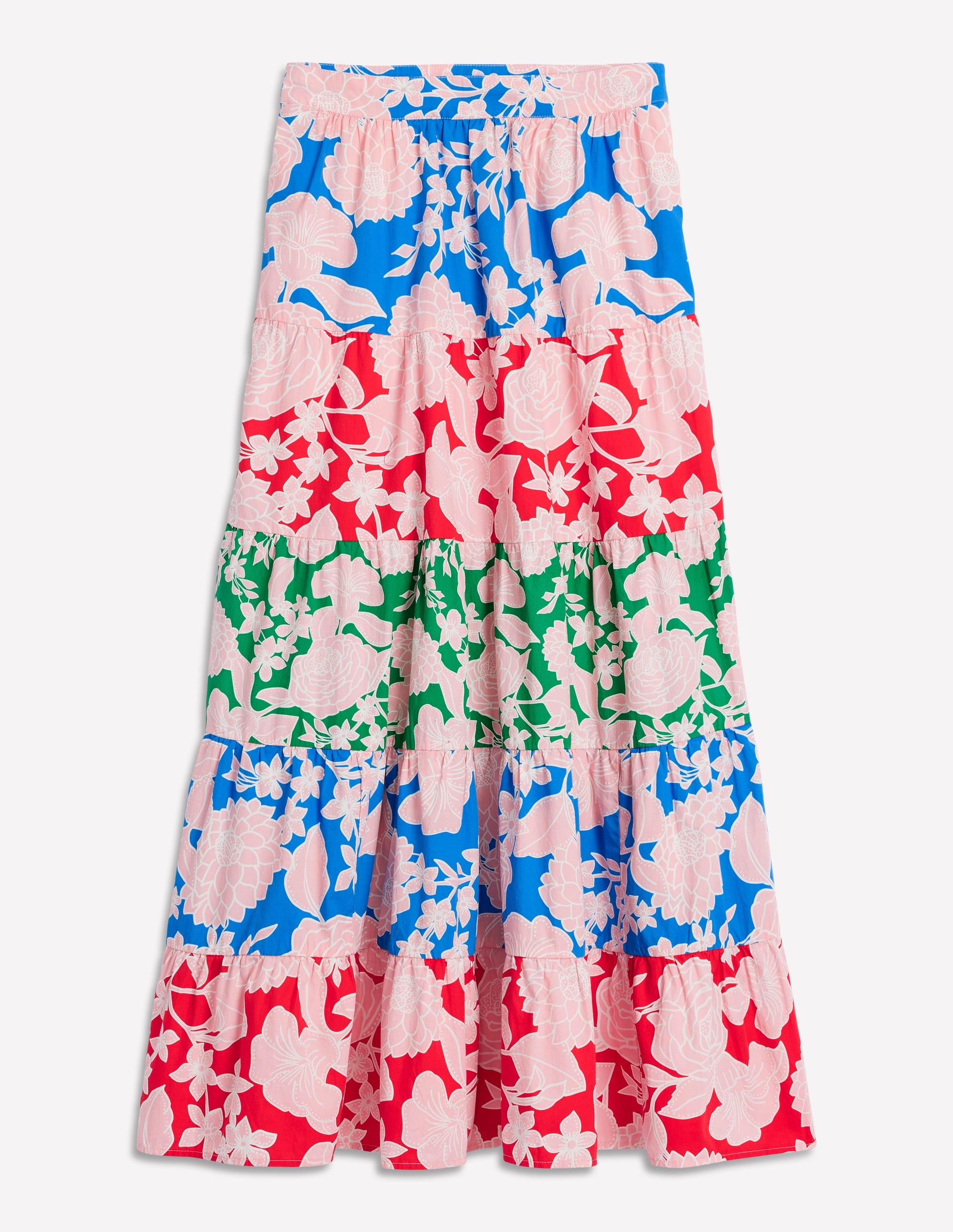 Nadia Poplin Maxi Skirt-Multi, Blossom Cascade - Image 5