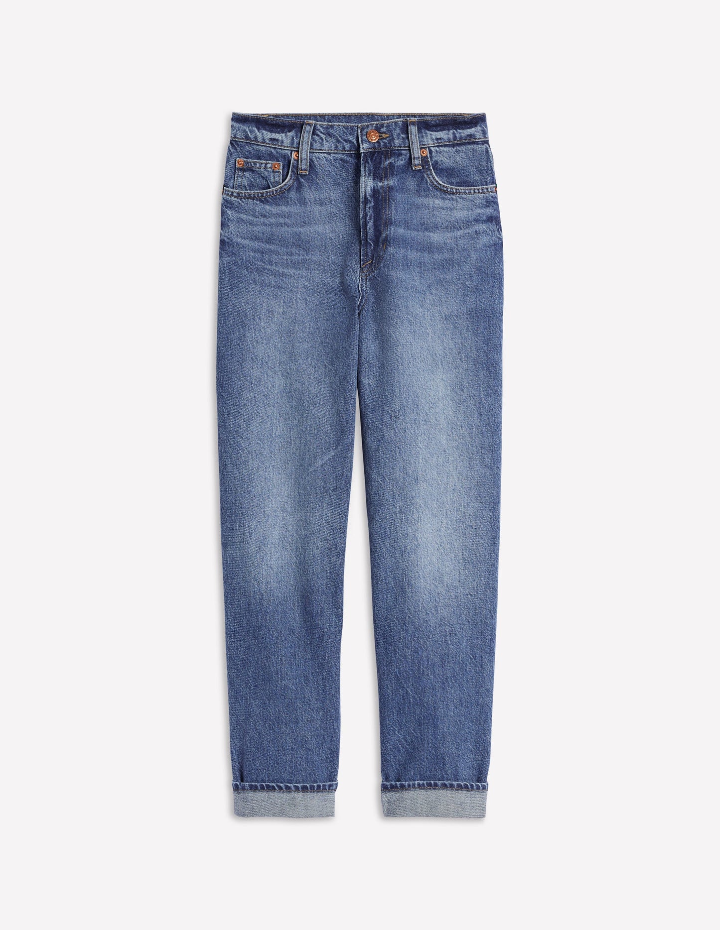 Mid Rise Relaxed Jeans-Mid Vintage