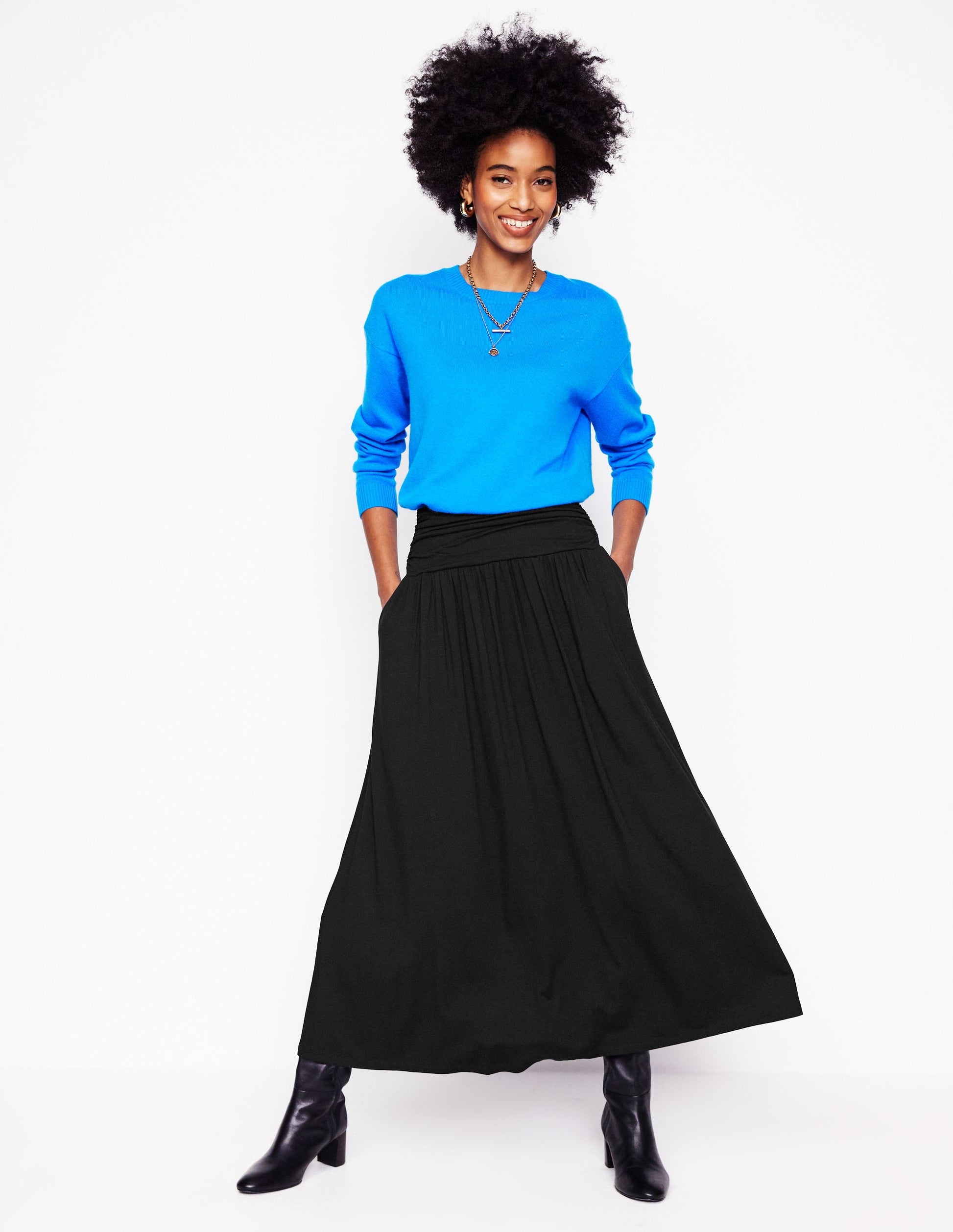 jersey skirts and dresses Inara Gathered Jersey Skirt Set - Pale Blue