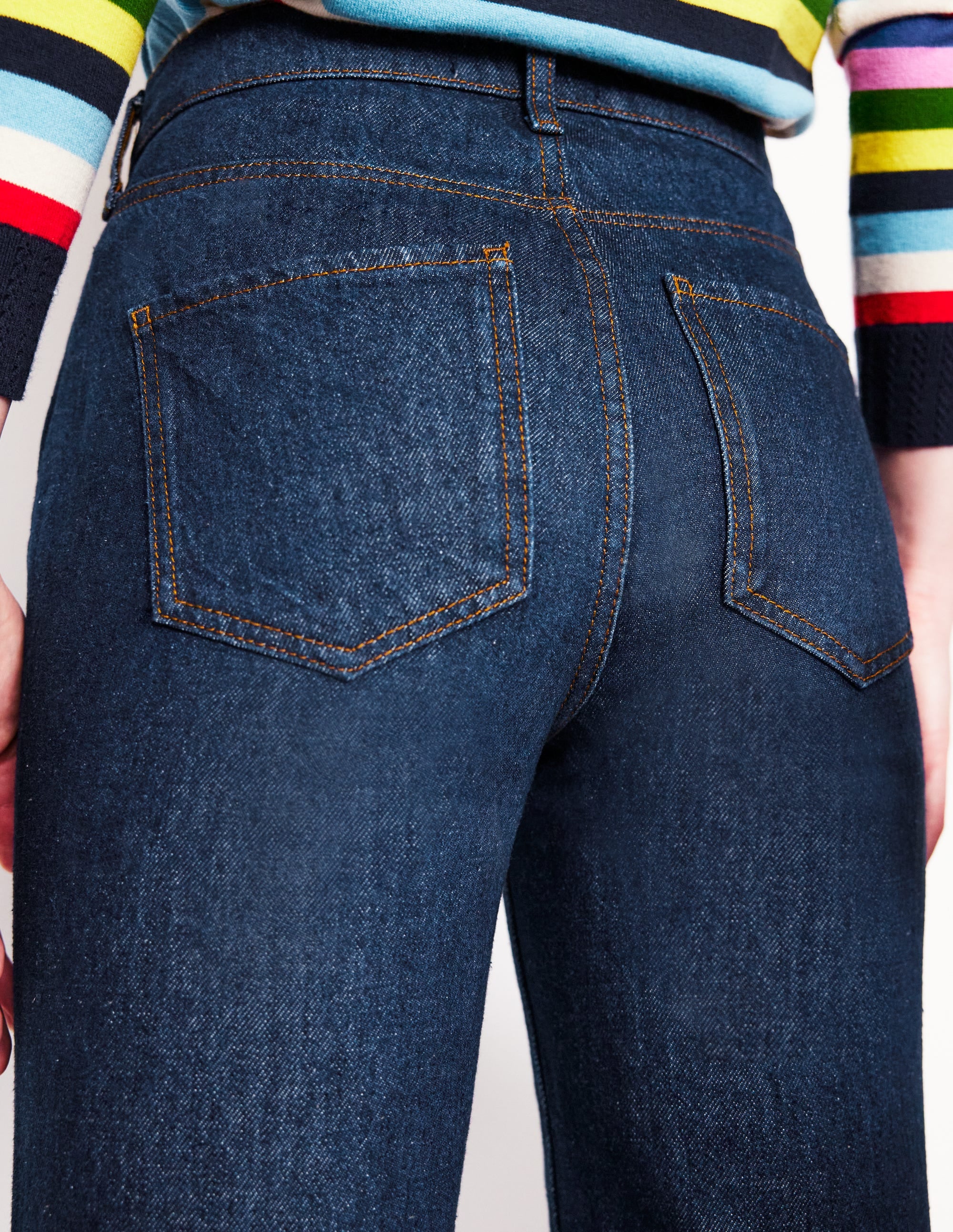 High Rise Straight Leg Jeans-Indigo Rinse - Image 2