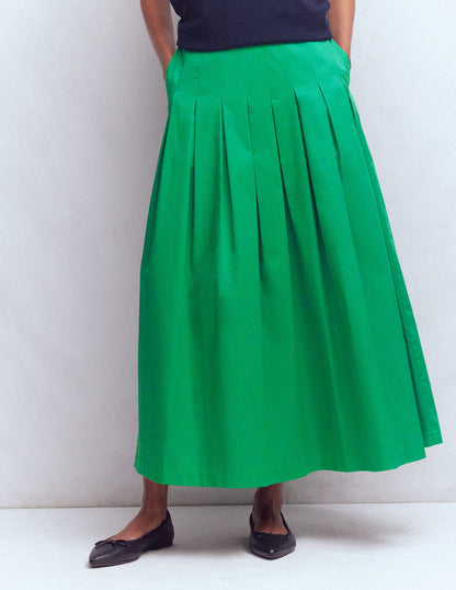 Valentina Sateen Skirt-Rich Emerald-4