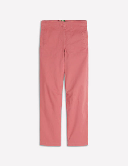 Cotton Straight Leg Pants-Vintage Rose-5