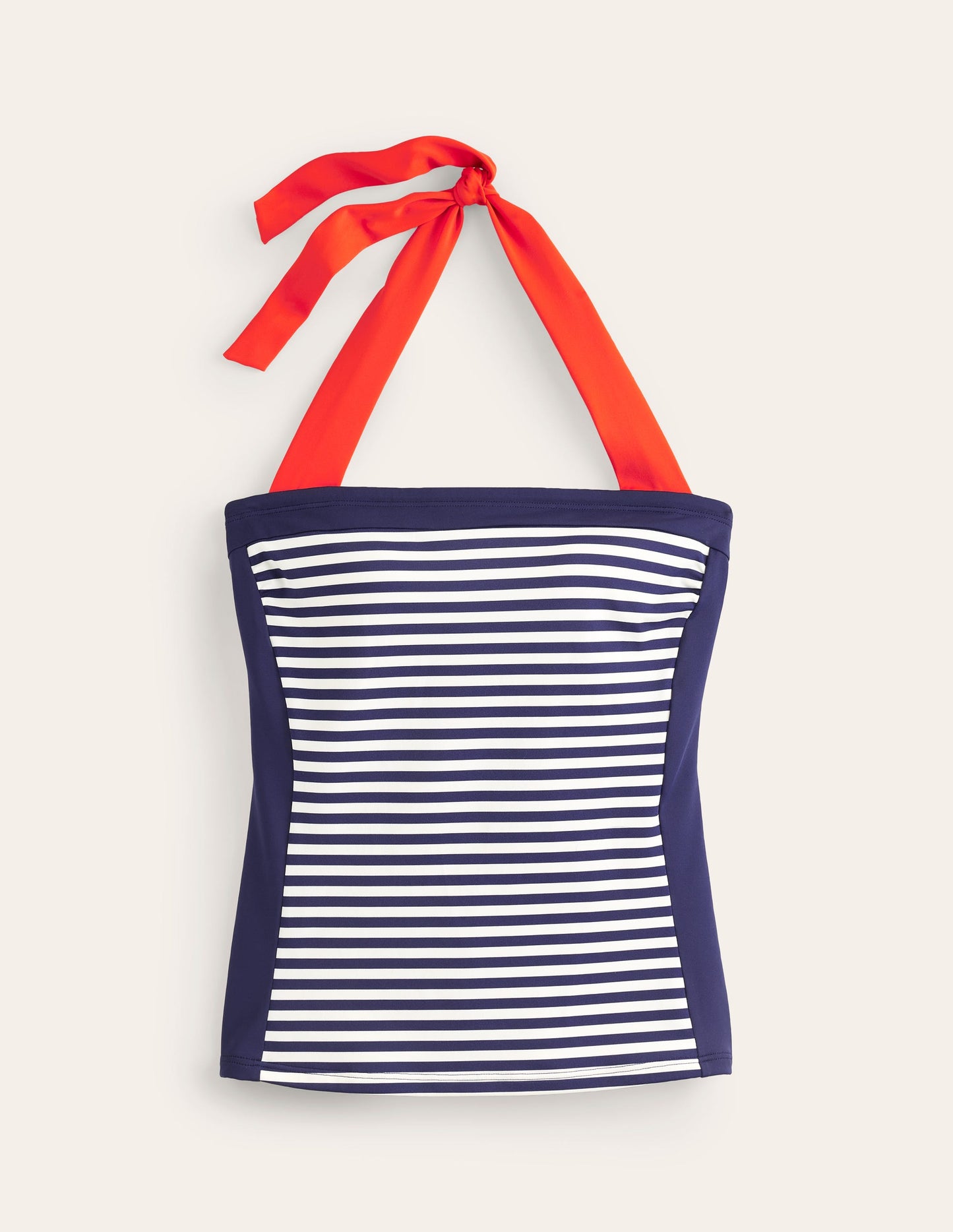 Santorini Tankini Top-Red, Navy Stripe