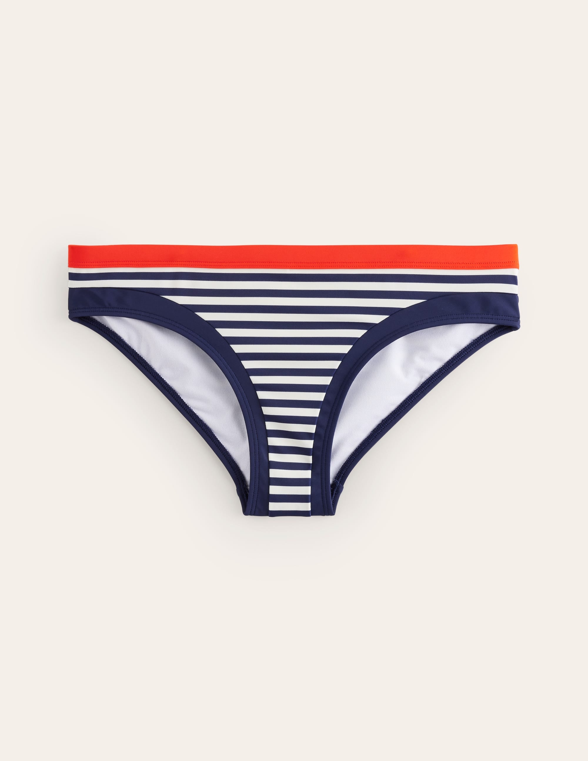 Santorini Bikini Bottoms-Red, Navy Stripe - Image 5