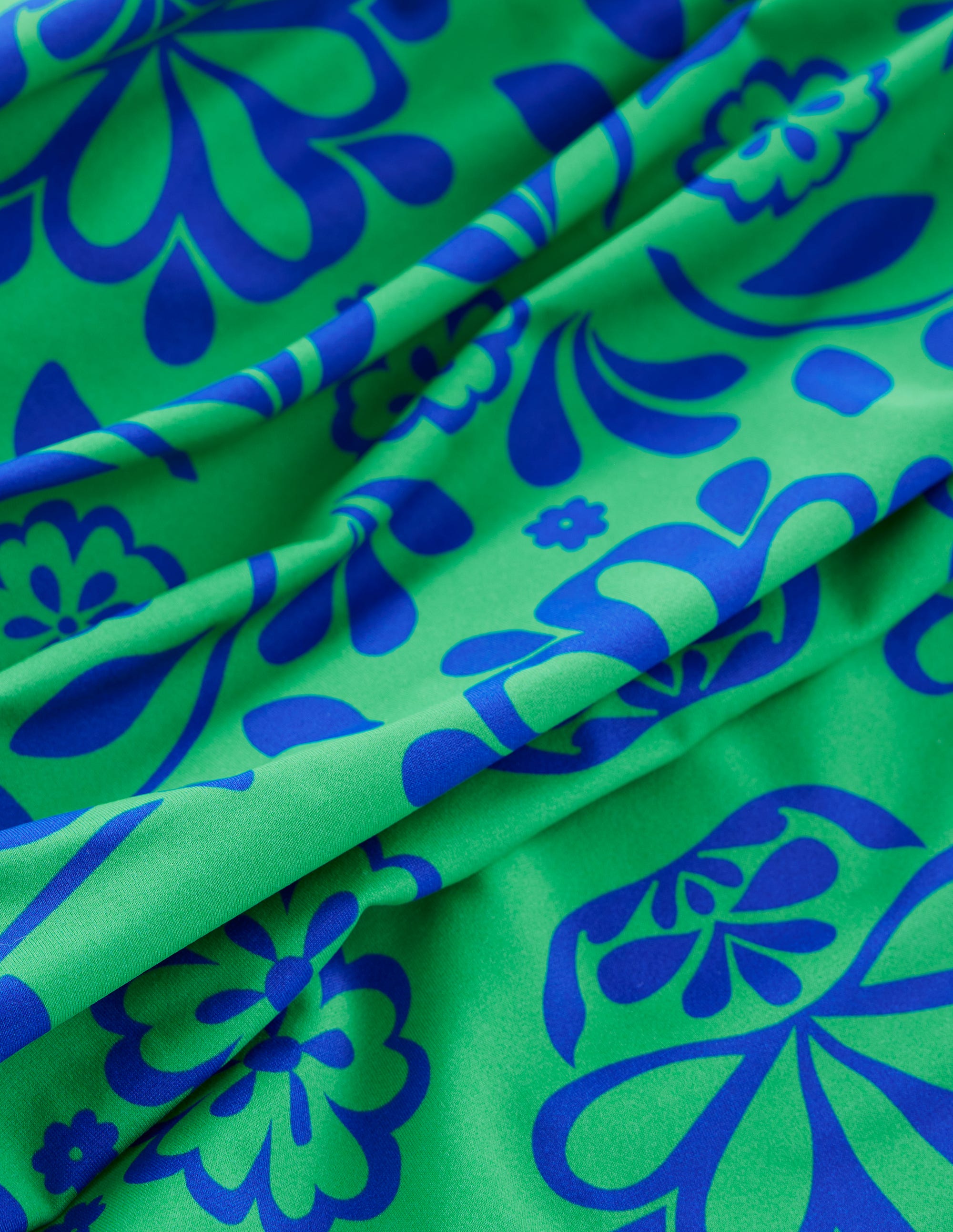 Mykonos Deep V Swimsuit-Green, Structured Meadow - Image 7