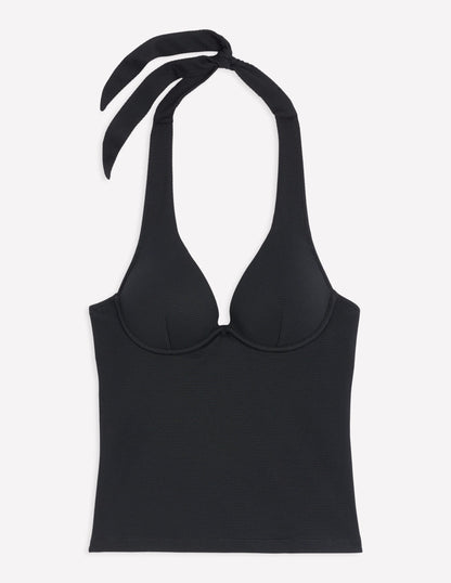 Enhancer Tankini Top-Black