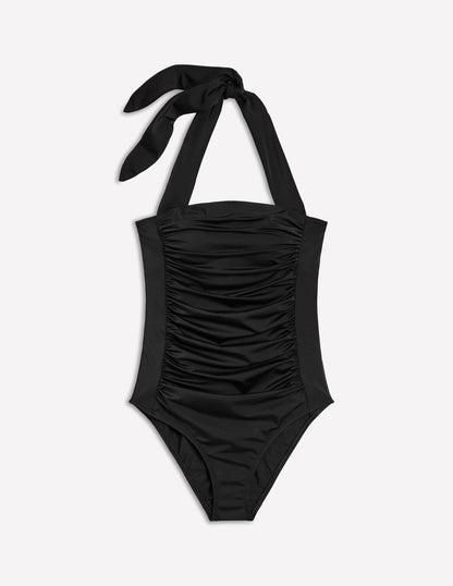 Kythira Ruched Swimsuit-Black