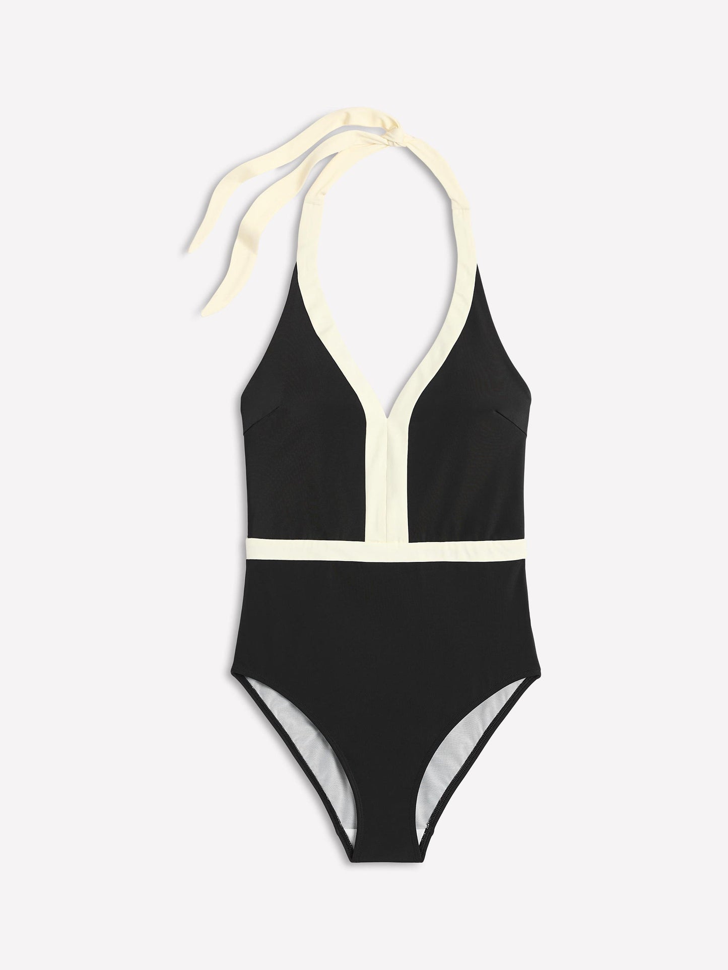 Ios V Panel Swimsuit-Black