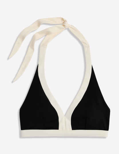 Ios V Panel Bikini Top-Black, Ivory