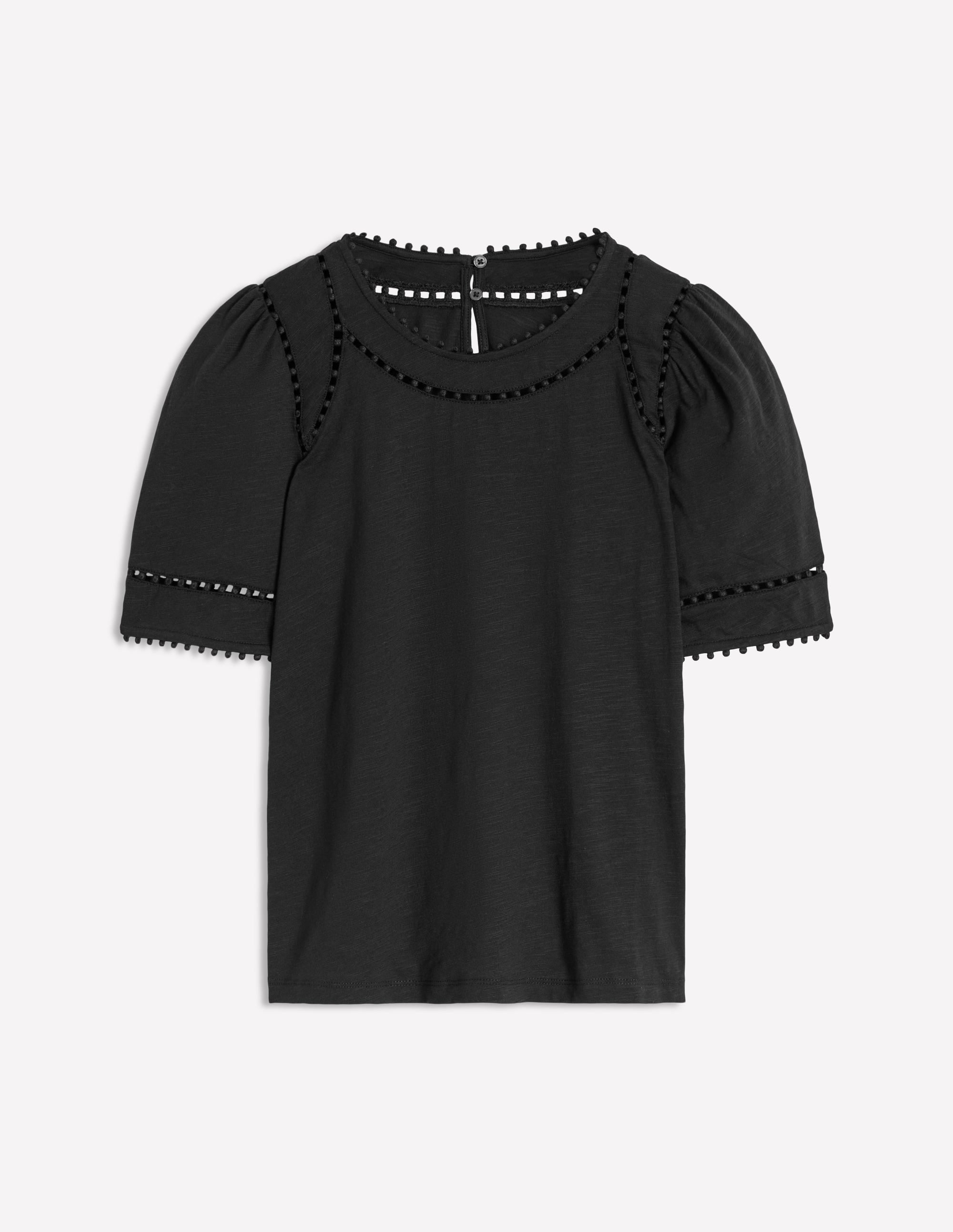 Mila Trim Detail Top-Black - Image 6