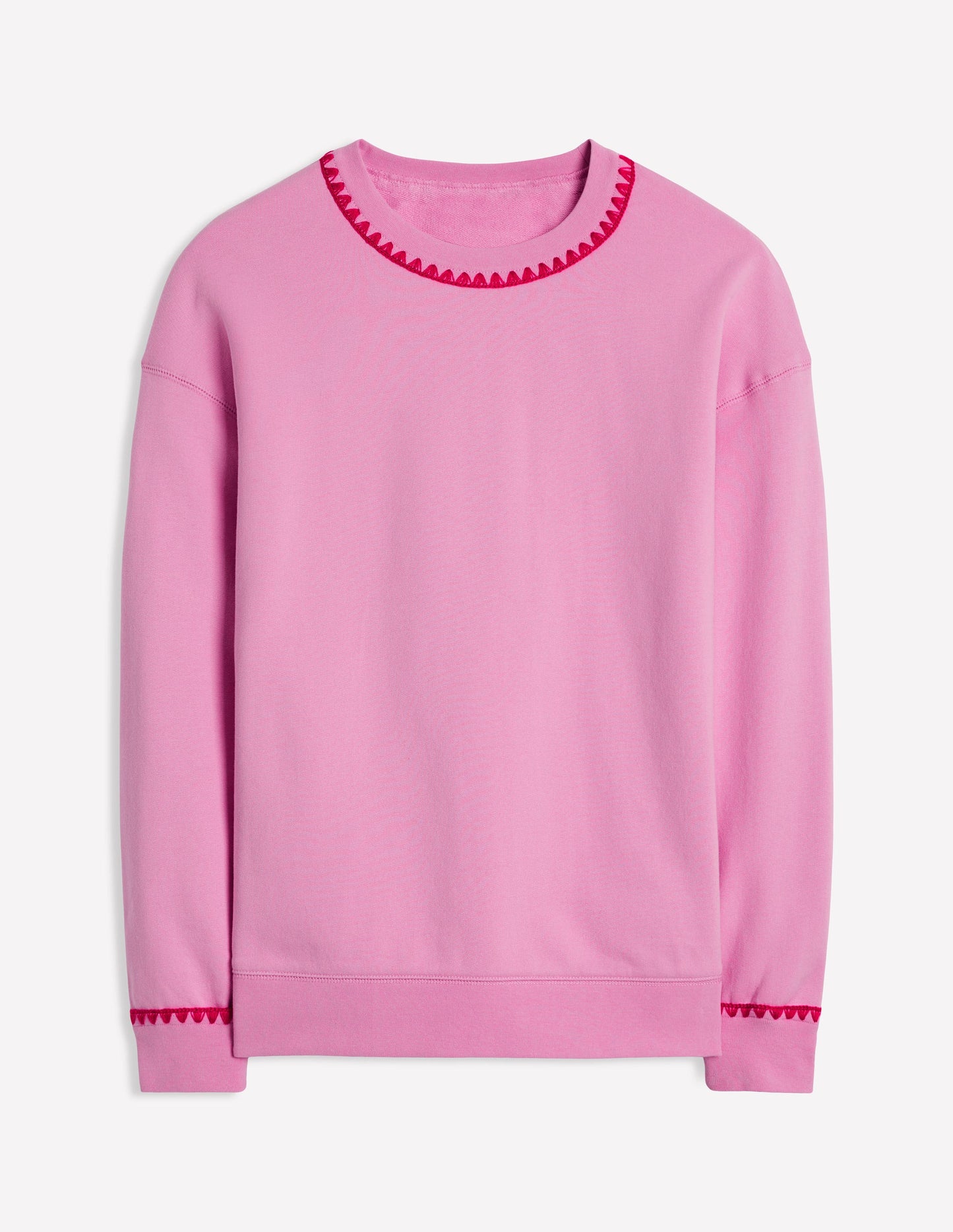 Emi Embroidered Sweatshirt-Soft Lavender