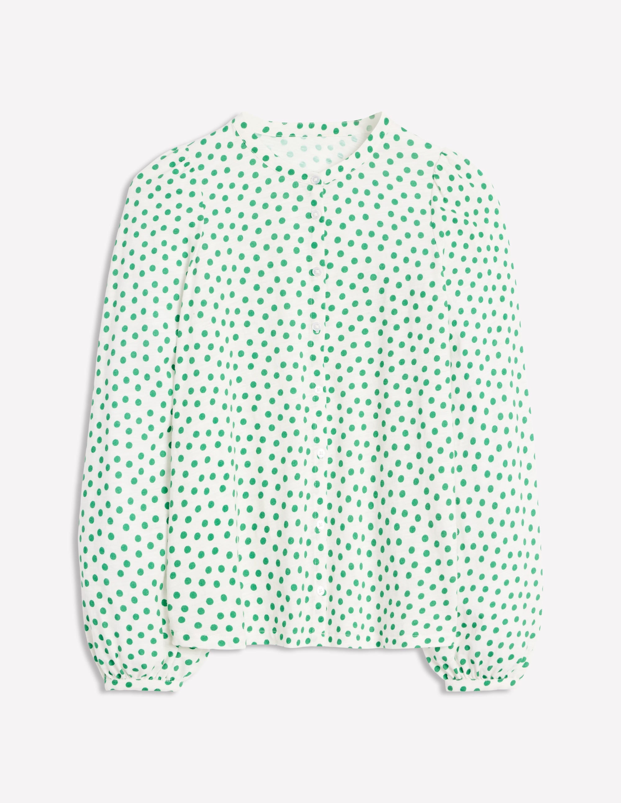 Marina Jersey Shirt-Ivory, Abstract Dot - Image 6