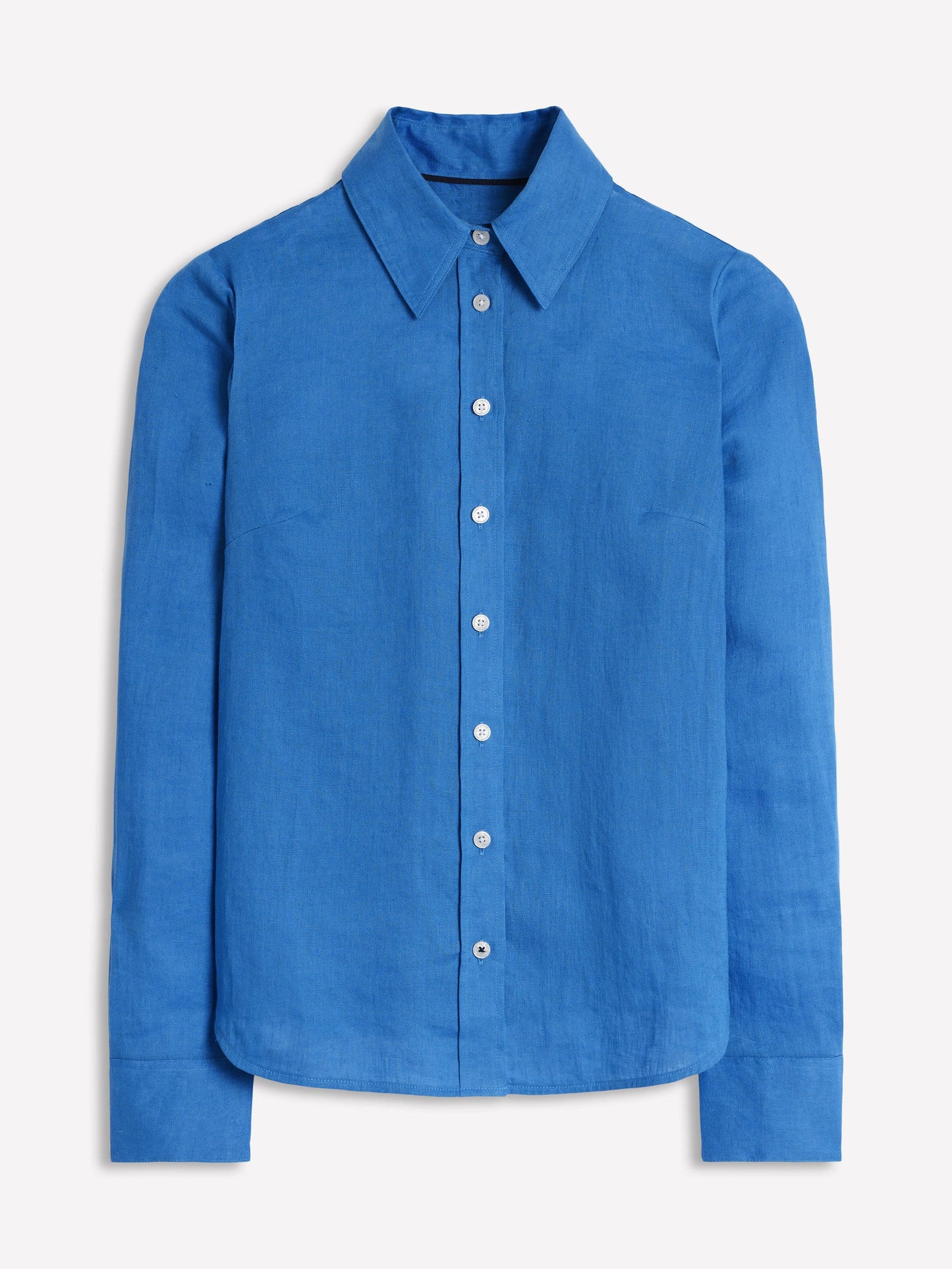 Sienna Linen Shirt-Cerulean Blue