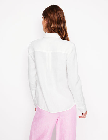 Sienna Linen Shirt-White