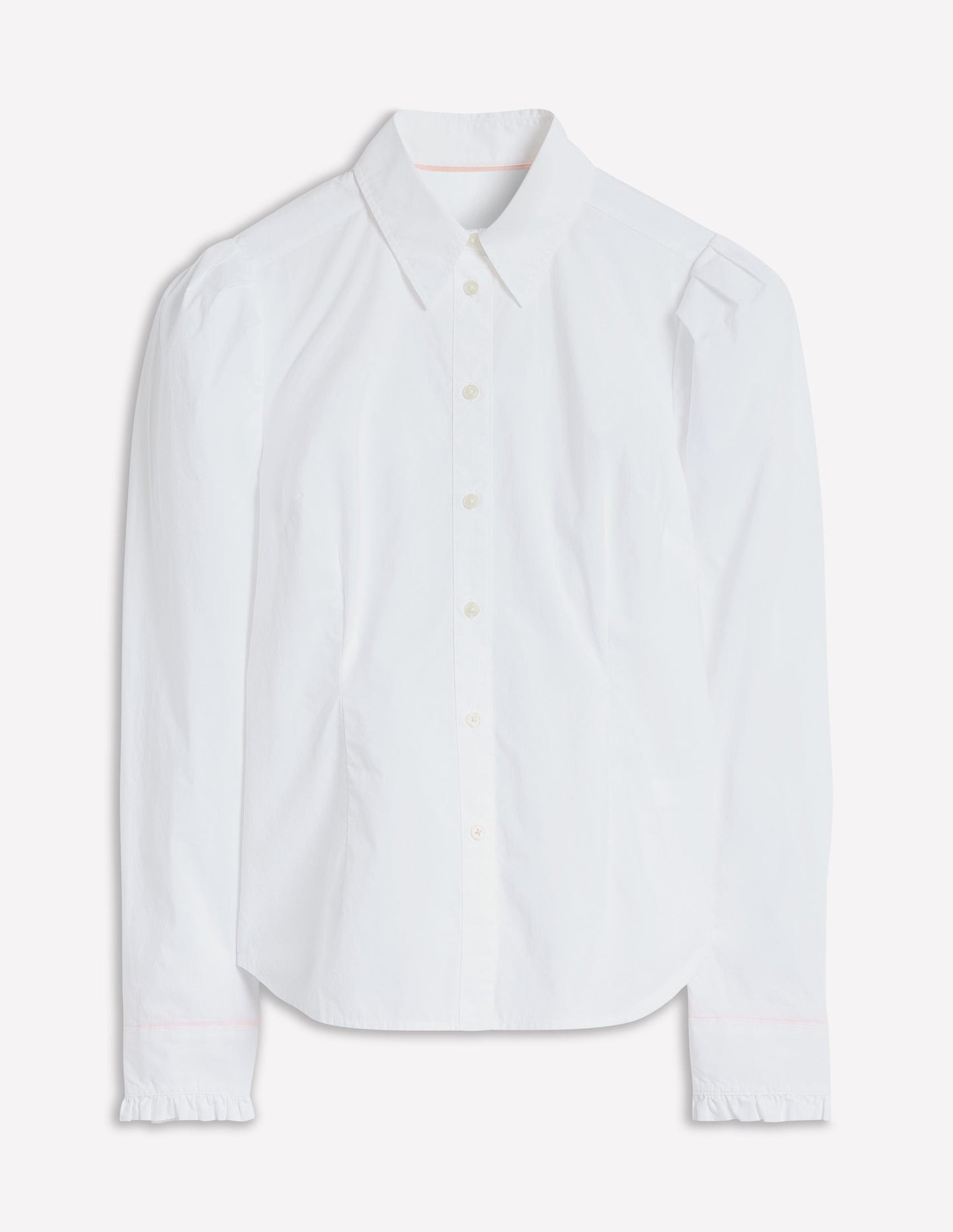 Cara Stretch Cotton Shirt-White