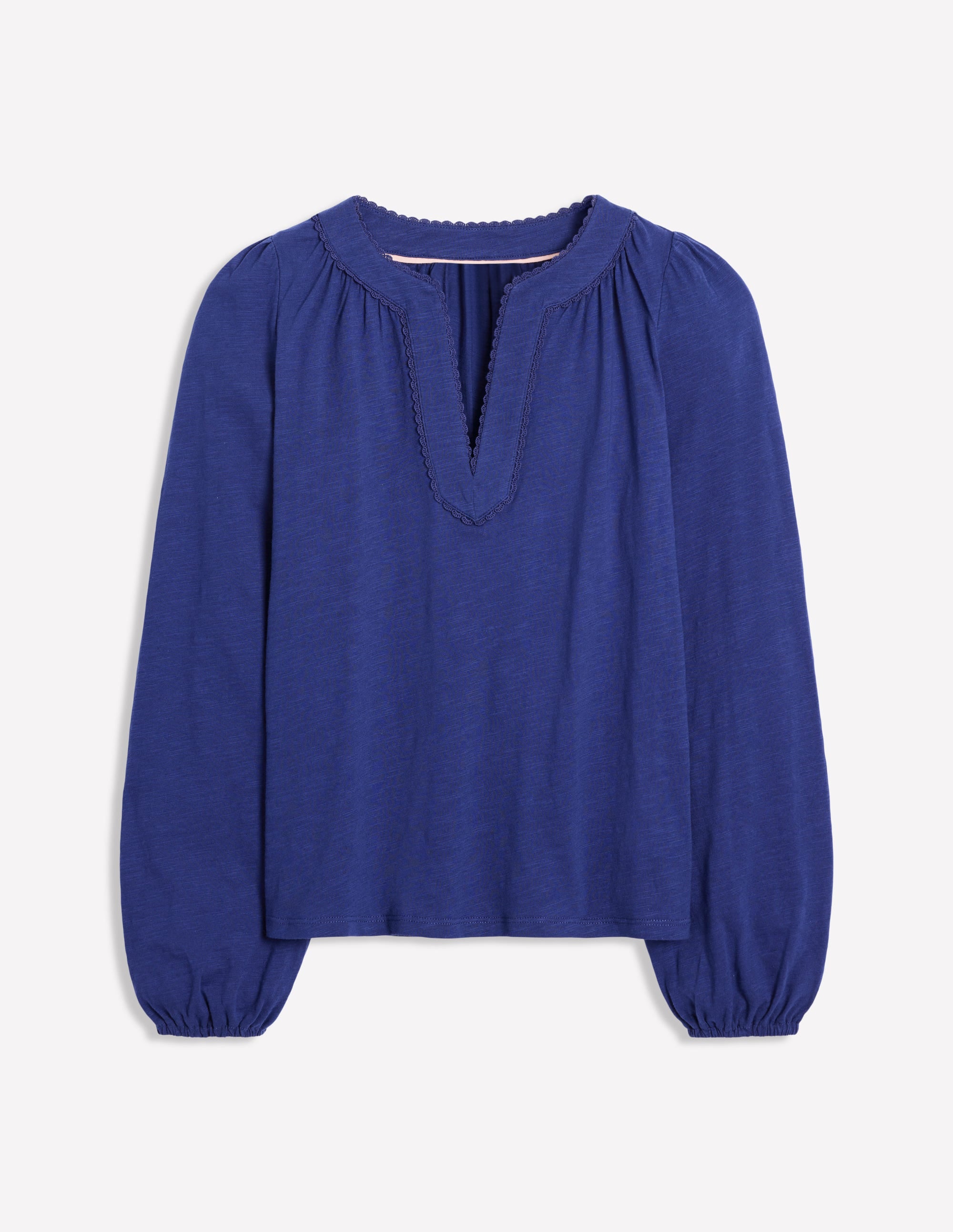 Ava Long Sleeve Trim Top-Starboard Blue - Image 5