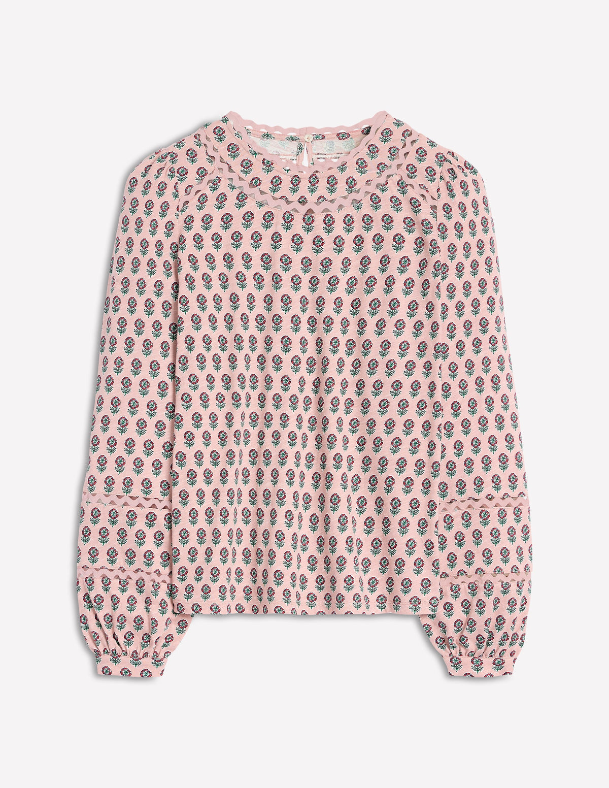 Daisy Long Sleeve Top-Milkshake, Camellia Stamp - Image 5