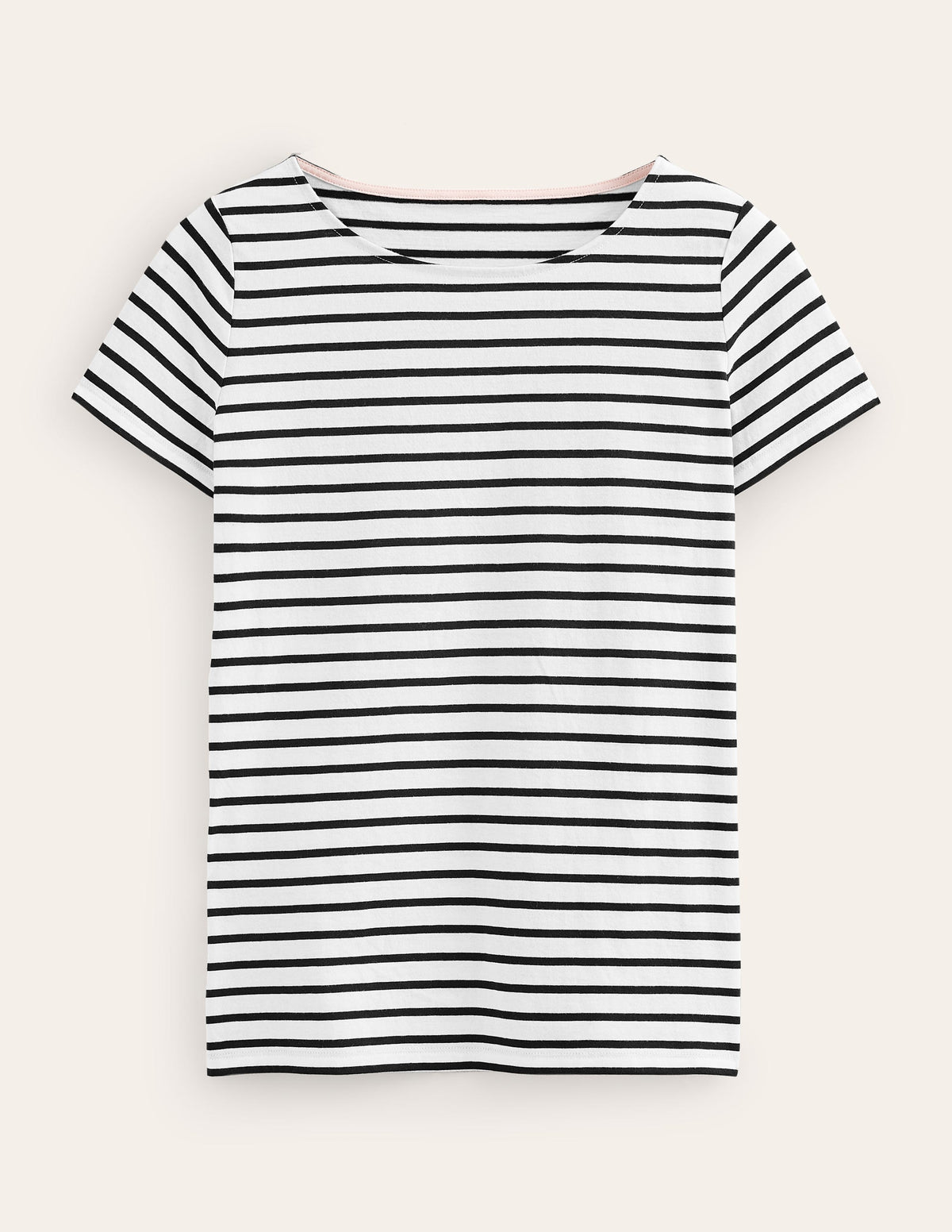 Ella Short Sleeve Breton-Ivory, Black - Image 5